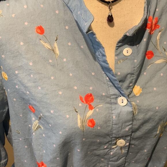 ESHAKTI WAYWARD FANCIES Floral Peplum Top 2X - Picture 3 of 10